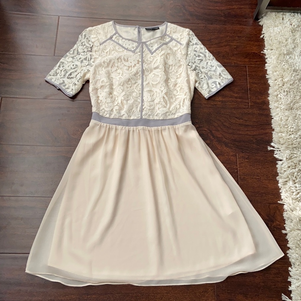 Asos Warehouse Cream Lace Dress